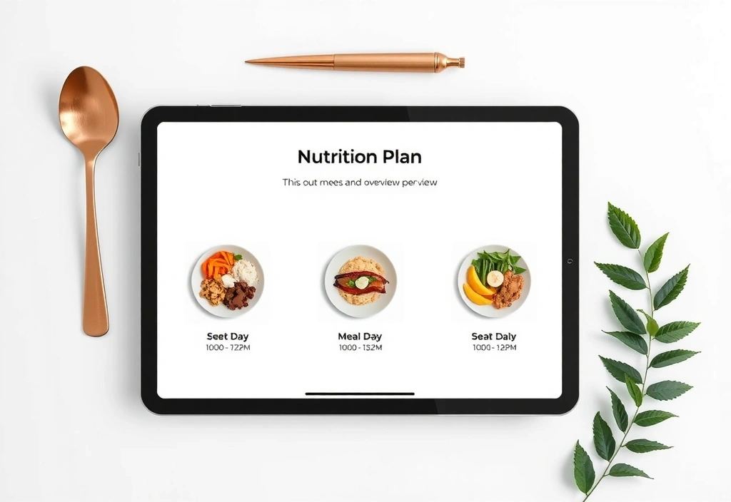 Detailansicht Ernährungsplan Tablet
